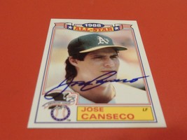 1988 Topps #6 Jose Canseco A.S. Hand Signed Nm / Mint Or Better !! - £27.52 GBP