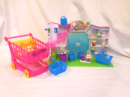 Miniature Shopkins Small Mart Set Smallmart Grocery Playset Cart + Bags Shopkins - £19.22 GBP