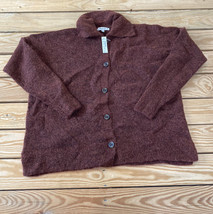 madewell NWT $98 women’s wool button up cardigan sweater size XXS Rust N5 - £35.49 GBP