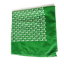 Vintage Design Dimensions 1962 Green White Design Square Handkerchief - £13.41 GBP