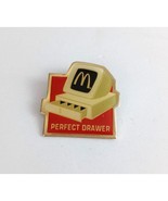 Vintage Perfect Drawer Cash Register McDonald&#39;s Crew Employee Lapel Hat Pin - $21.54 CAD