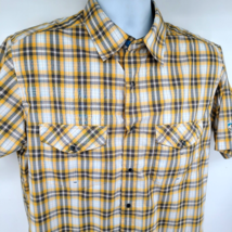 Kuhl Mountain Grown Snap Button Plaid Shirt Size M Short Sleeve - £35.00 GBP