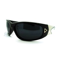 Oval Rechteckige Sonnenbrille Herren Umwickeln Biker Kreuz - £8.80 GBP