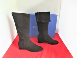 Stuart Weitzman Women&#39;s Eloise 30 Suede Low-Heel Boots $765- Size 7  Black  #109 - £114.43 GBP