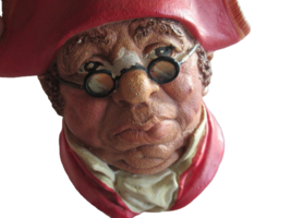 Mr. Bumbles Chalkware/Plaster Head Wall Art Dickens England Vintage UNFI... - $11.40