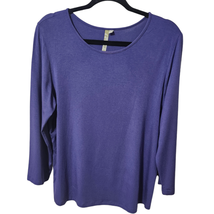 Comfy USA Women’s XL Purple T-shirt Long Sleeve Scoop Neck Shirt Layerin... - $28.95