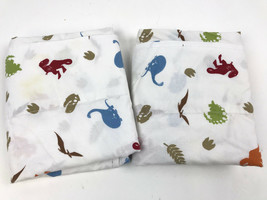 2 CIRCO Pillow Cases STANDARD Cover DINOSAURS Blue GREEN Tan RED Kid&#39;s B... - $17.82
