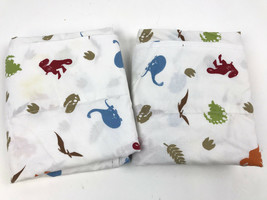 2 CIRCO Pillow Cases STANDARD Cover DINOSAURS Blue GREEN Tan RED Kid&#39;s B... - £14.21 GBP