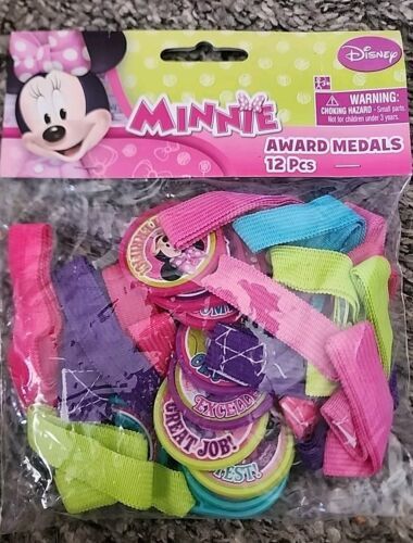 Disney Minnie Mouse Bowtique Cartoon Kids Birthday Party Favor Award Medals 12ct - $7.71