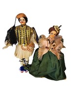 Vintage 60s Pair Greek Dolls Traditional Dress Man &amp; Woman 10 Inch Tall ... - $28.90