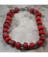 Vintage Chunky Coral Necklace925 LM - $300.00