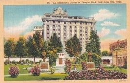 Salt Lake City Utah UT Mormon Temple Block Postcard C22 - £2.35 GBP