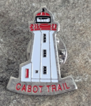 CABOT TRAIL Lighthouse Nova Scotia Canada Souvenir Vintage Travel Lapel Hat Pin - £9.58 GBP