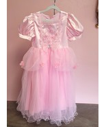 Popopie Dress Girl&#39;s Size 6 Princess Pink Bubble Sleeve Pretend Party Fl... - $519.23 MXN