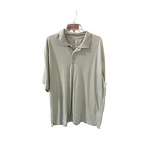 Van Heusen Mens Size XXL Studio Green Polo Shirt 1/4 button Golf Tennis Short Sl - £8.49 GBP