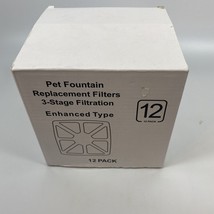 Pet Fountain Replacement Filters 3-Stage Filtration Enhanced Type 12 Pac... - £5.31 GBP