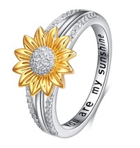 Sterling Silver You are My Sunshine Sunflower Statement - $106.30