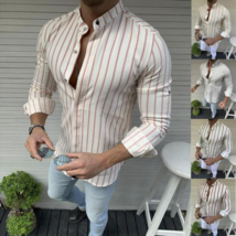 Printed wide lapel button cardigan long sleeve casual shirt - $31.50+