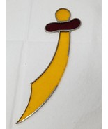 Scimitar Faux Stained Glass Arabian Curved Sword Imperfect Vintage - £10.62 GBP