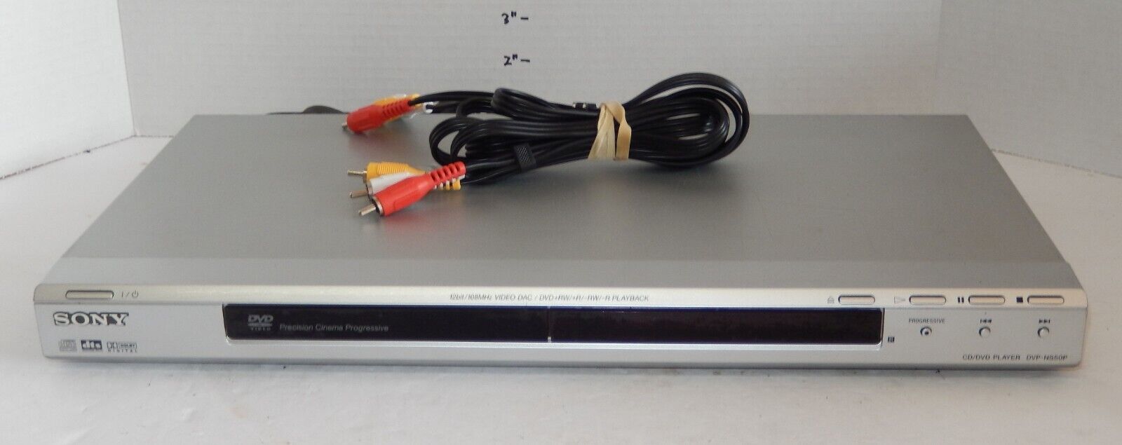 Sony DVP-NS50P DVD Player with AV Cable &quot;NO REMOTE&quot; - $36.68