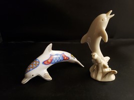 Lenox Dolphins Miniature Porcelain One Diving One Jumping - $23.38