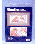 Bucilla Playful Pals #40488 Stamped Cross Stitch Kit 16&quot; x 8&quot; 1990 NIP - $8.00
