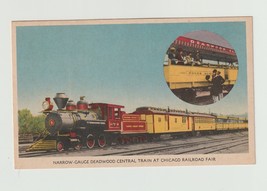 Postcard IL Illinois Chicago Railroad Fair Narrow Gauge Deadwood Central Train L - $2.97