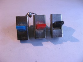 Rocker-Toggle Switch Model-138 SPST Red Blue Black - Used Pulls Qty 3 - $5.69