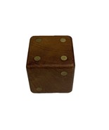 2.5&quot; Wood Mid Century Modern Large Dice Desk Art Paperweight - $13.81