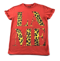 Forever 21 Men LAME Animal Graphic Print Red T Shirt Sz XS - £14.23 GBP