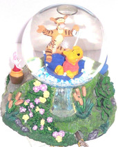 Disney Store Snowglobe Winnie Pooh Tigger Eeyore Piglet Musical Retired - £81.53 GBP