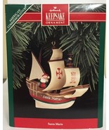 Hallmark Santa Maria Christmas Ornament 1992 Christopher Columbus Ship Boat - $6.31 CAD