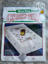 Vintage Bucilla Christmas Goose Set of 4 17” Napkins Stamped Cross Stitch Kit - £11.74 GBP