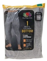 Fruit of the Loom Thermal Pants Men&#39;s Size XL Underwear Waffle Gray 1 Pack - $11.47