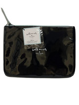 Kate Spade Walk On Air Black Patent Faux Leather Small Zip Makeup Cosmetic Bag - $39.59