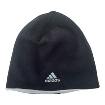 Adidas ClimaWarm Reversible Beanie Hat – Black &amp; Gray Knit Winter Cap – ... - $18.00