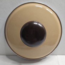 Pot Pan Lid ONLY Light Brown Enamel 6.63&quot; Round White Underside - £5.94 GBP