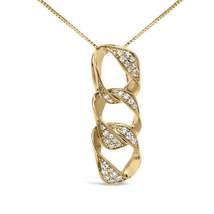 Elegant 14k Yellow Gold Cttw Diamond Interlocking Pendant Necklace - $276.00