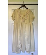 USA Made Nancy King Lingerie Long Peignoir Set Gown Robe embroidered lac... - $24.72