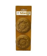 Furniture Wall Decor Round Ornament Resin Plaques Repli-Carve Vintage 3&quot;... - £9.47 GBP