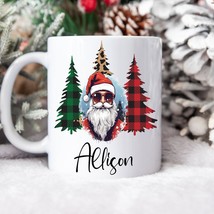 Personalized Santa Sunglasses Mug, Personalized Name Christmas Mug, Girl... - £13.36 GBP