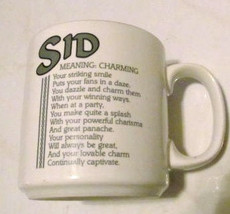 SID Name Meaning &quot;CHARMING&quot; Poem byn Marci G. Coffee Collectible Name Mug Papel - £10.66 GBP