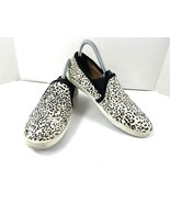 Joie Loafers Women 7.5 Kidmore Shoes Black Beige Leather Pony Hair Leopa... - $505.84 MXN
