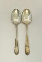 Garland Rapture Rogers &amp; Brothers Silverplate Two Teaspoons 6 Inches 1937 - £9.52 GBP