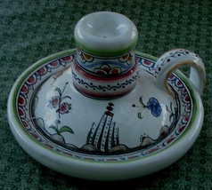 Beautiful Hand Painted Ceramic Candle Stick Holder/Incense Stick, Portugal, VGC - £15.81 GBP