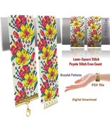 Cuff Bracelet Patterns Even count Peyote and Loom Stitch, Miyuki-Precios... - $6.78 CAD