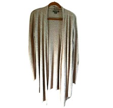 S/M Barefoot Dreams Bamboo Chic Lite Gray Cardigan Sweater Cascade Front - £32.18 GBP