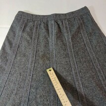 Merona Women's Gray Wool Blend Size Zip A-Line Pull-On Skirt Size 6 Waist 30" image 3