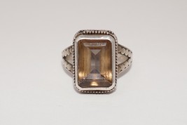 925 Sterling Silver Smokey Quartz Ring Size 7 - £23.97 GBP