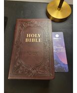 Dark Brown KJV Holy Bible with Thumb Index Standard Size Faux Leather Re... - €22,10 EUR